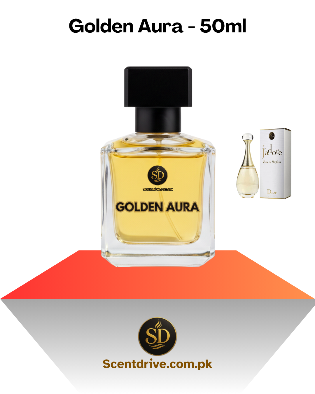 Golden Aura – 50ml Elegant Floral Perfume for Women