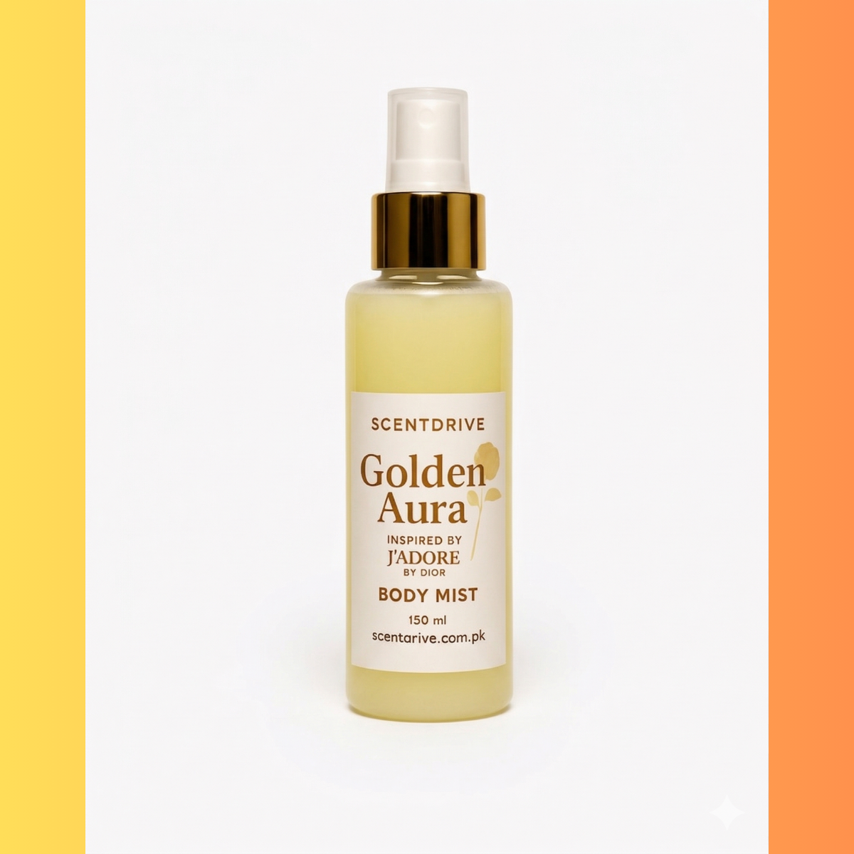 Golden Aura – 150ml Elegant Floral Body Mist for Women