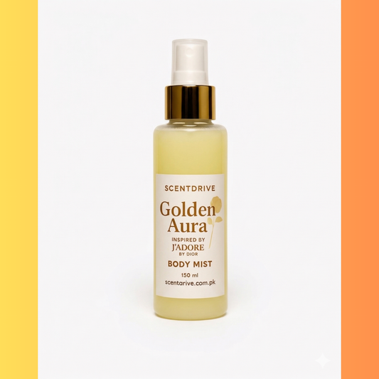 Golden Aura – 150ml Elegant Floral Body Mist for Women