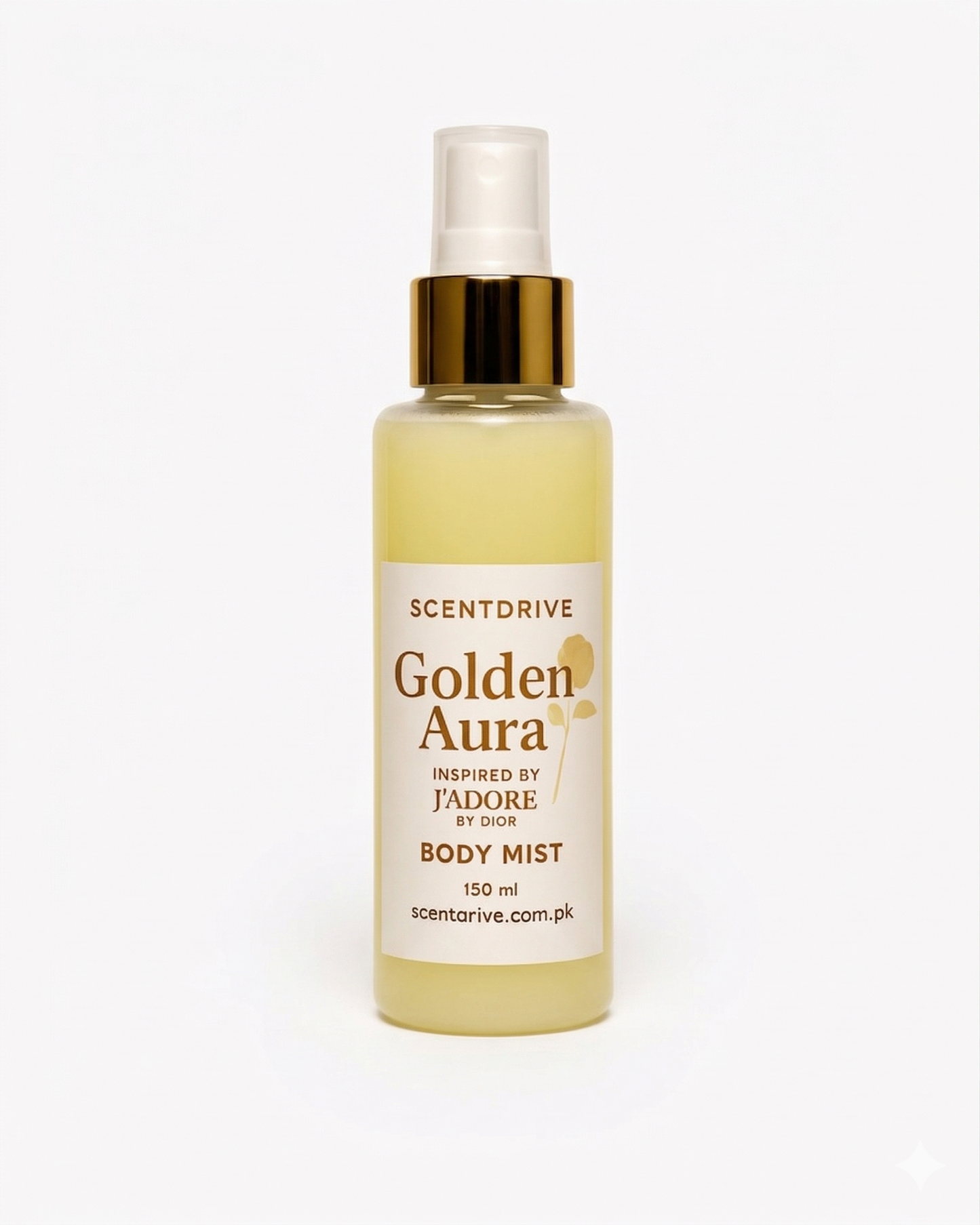 Golden Aura – 150ml Elegant Floral Body Mist for Women
