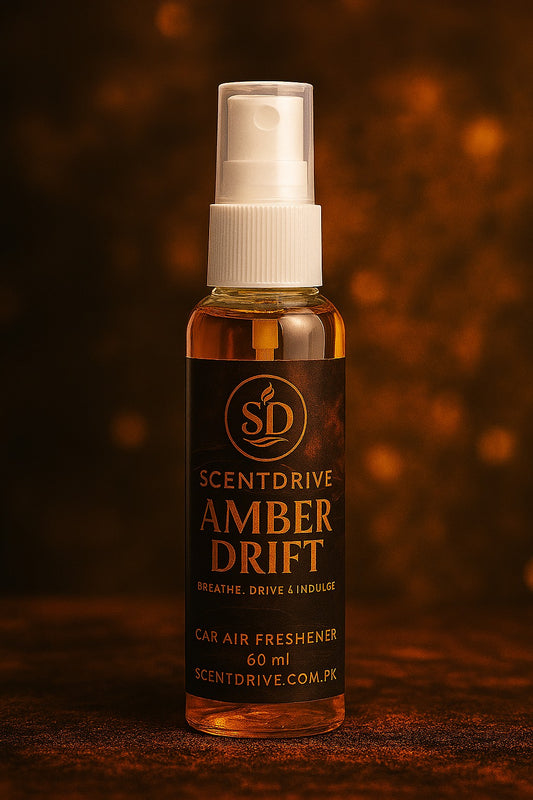 Amber Drift – 60ml Warm & Sweet Car Air Freshener